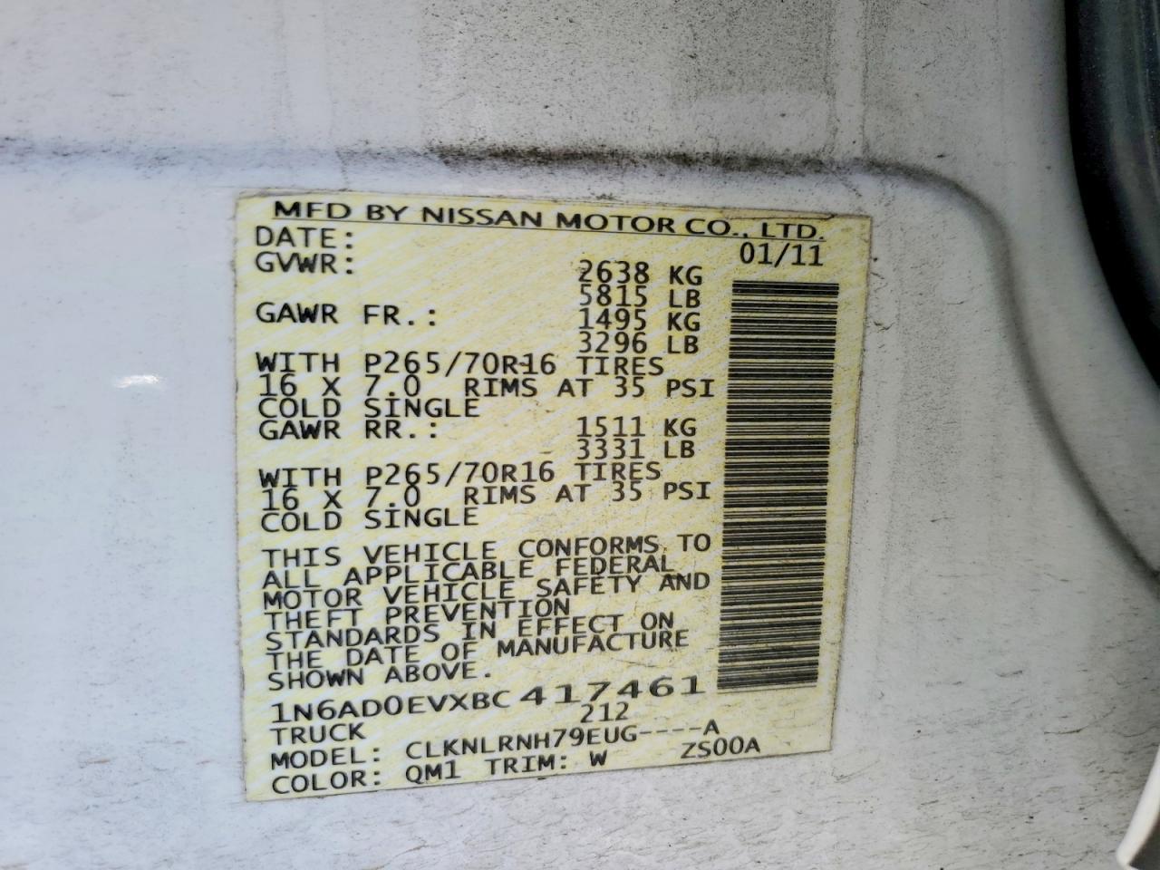 2011 Nissan Frontier S