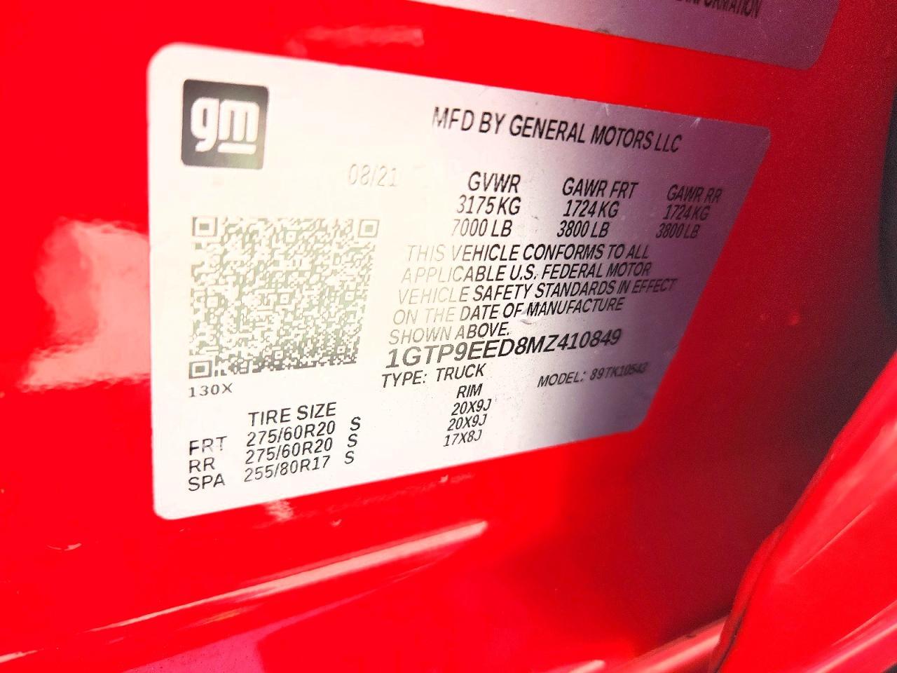 2021 GMC Sierra K1500 AT4