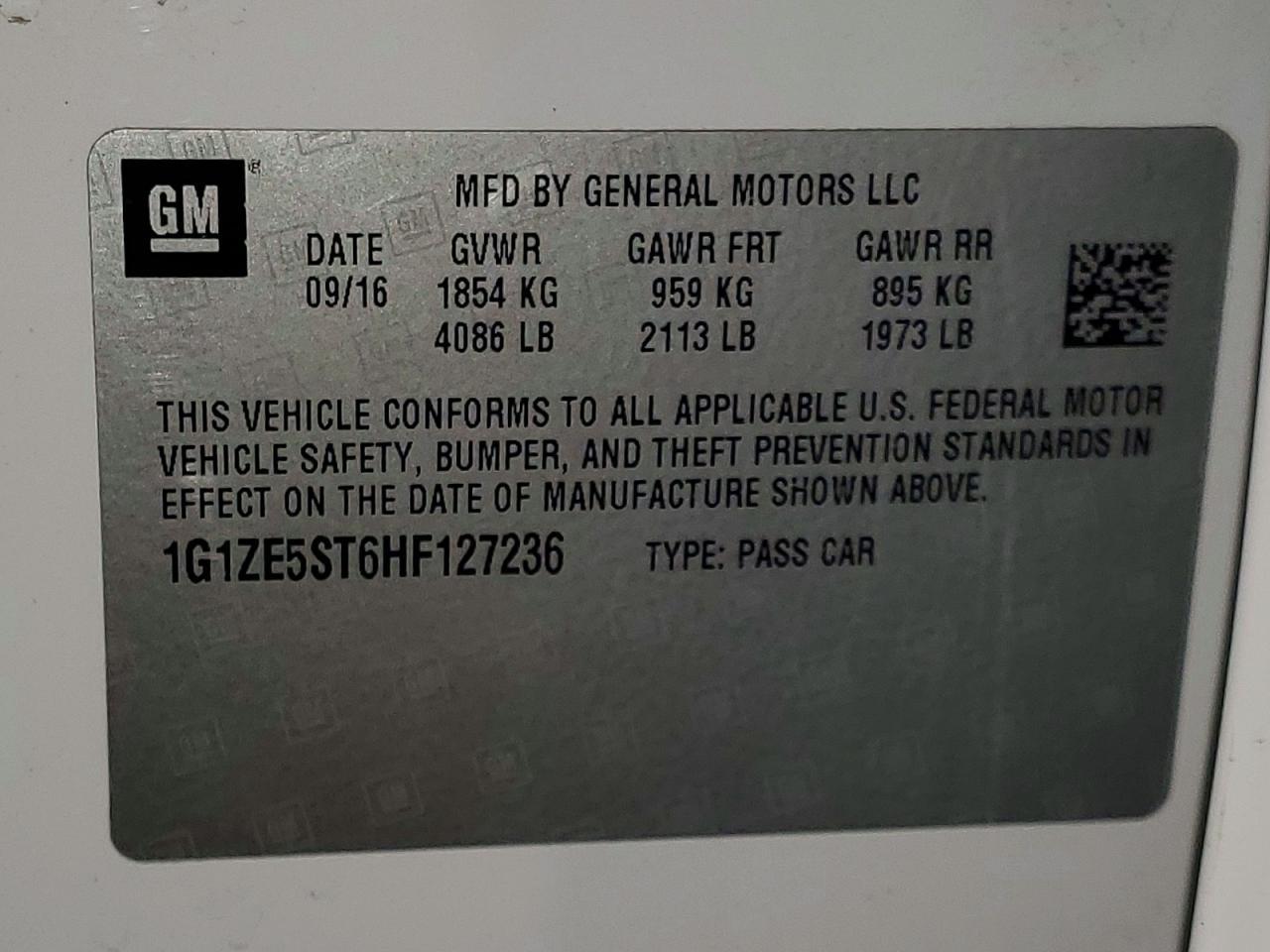 2017 Chevrolet Malibu lt