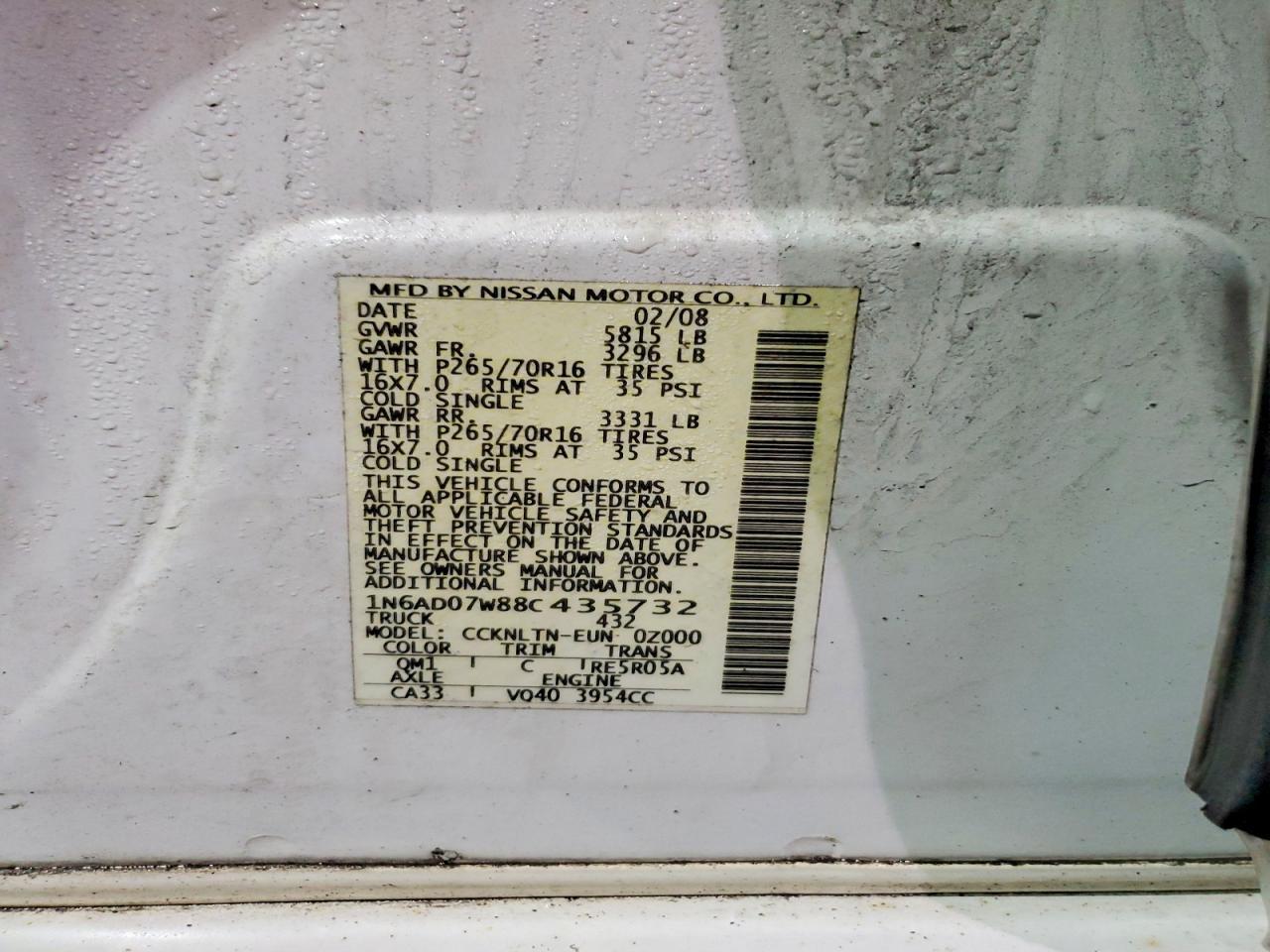 2008 Nissan Frontier SE V6