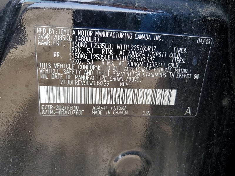 2013 Toyota Rav4 le