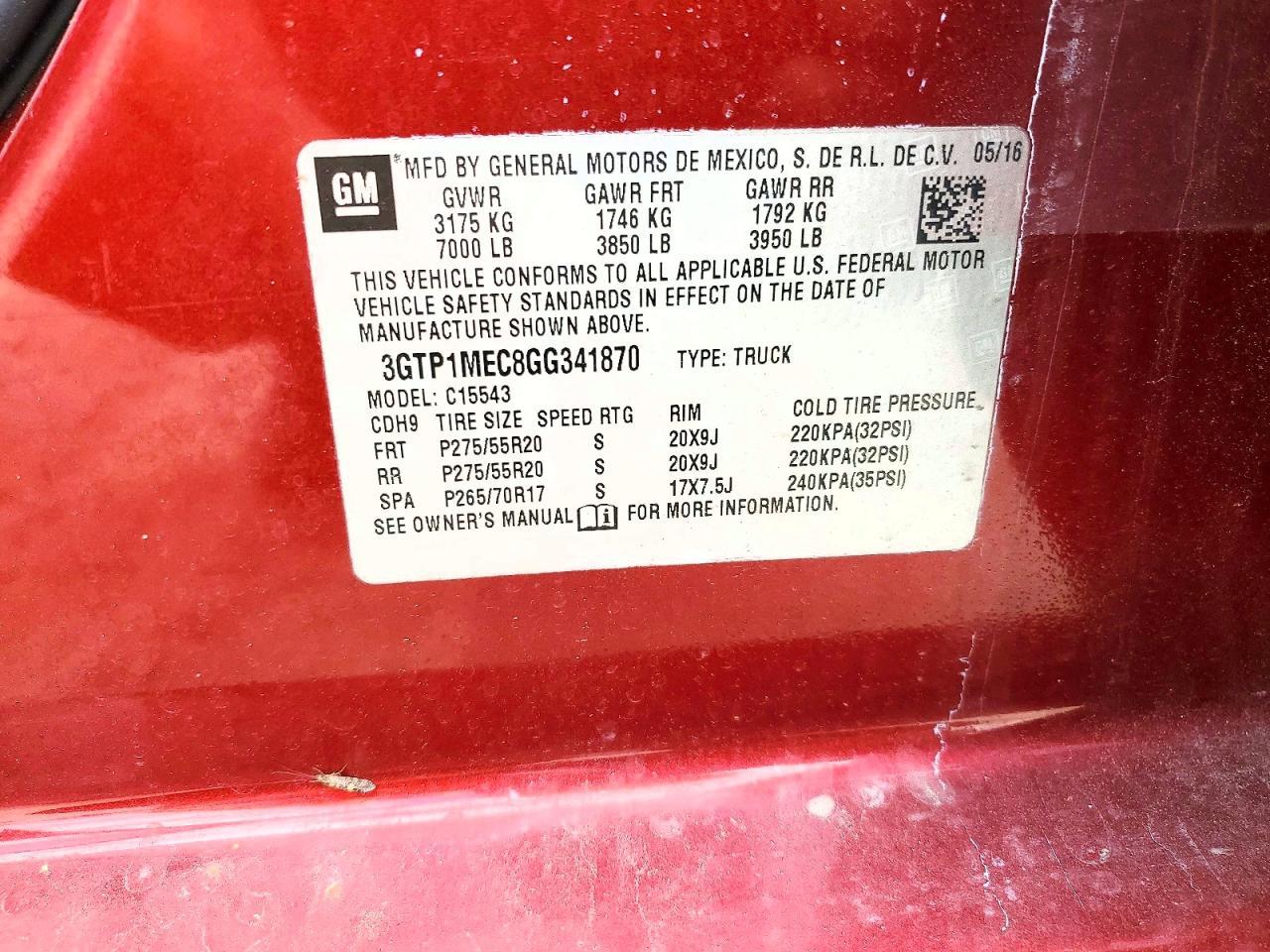 2016 GMC Sierra C1500 SLE