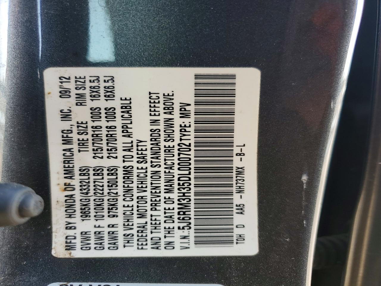 2013 Honda Cr-v lx
