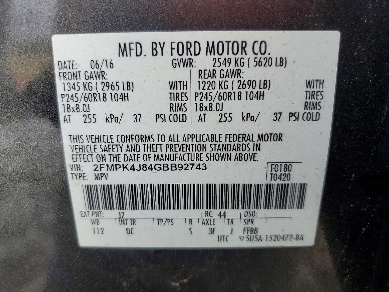 2016 Ford Edge sel