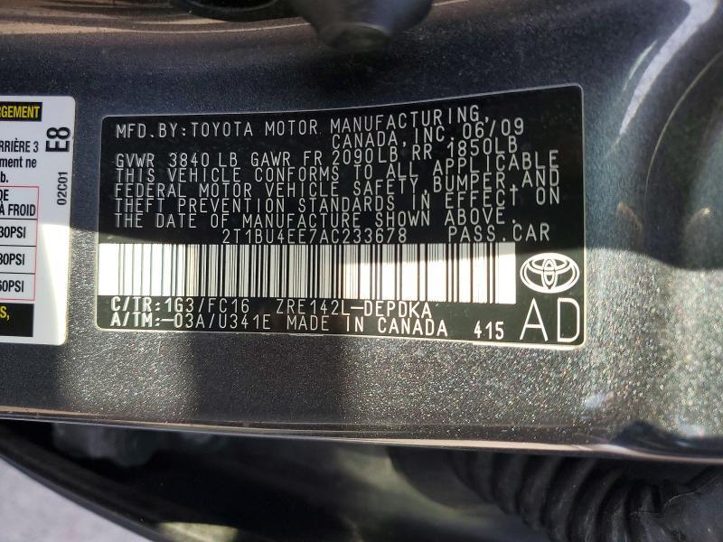 2010 Toyota Corolla le