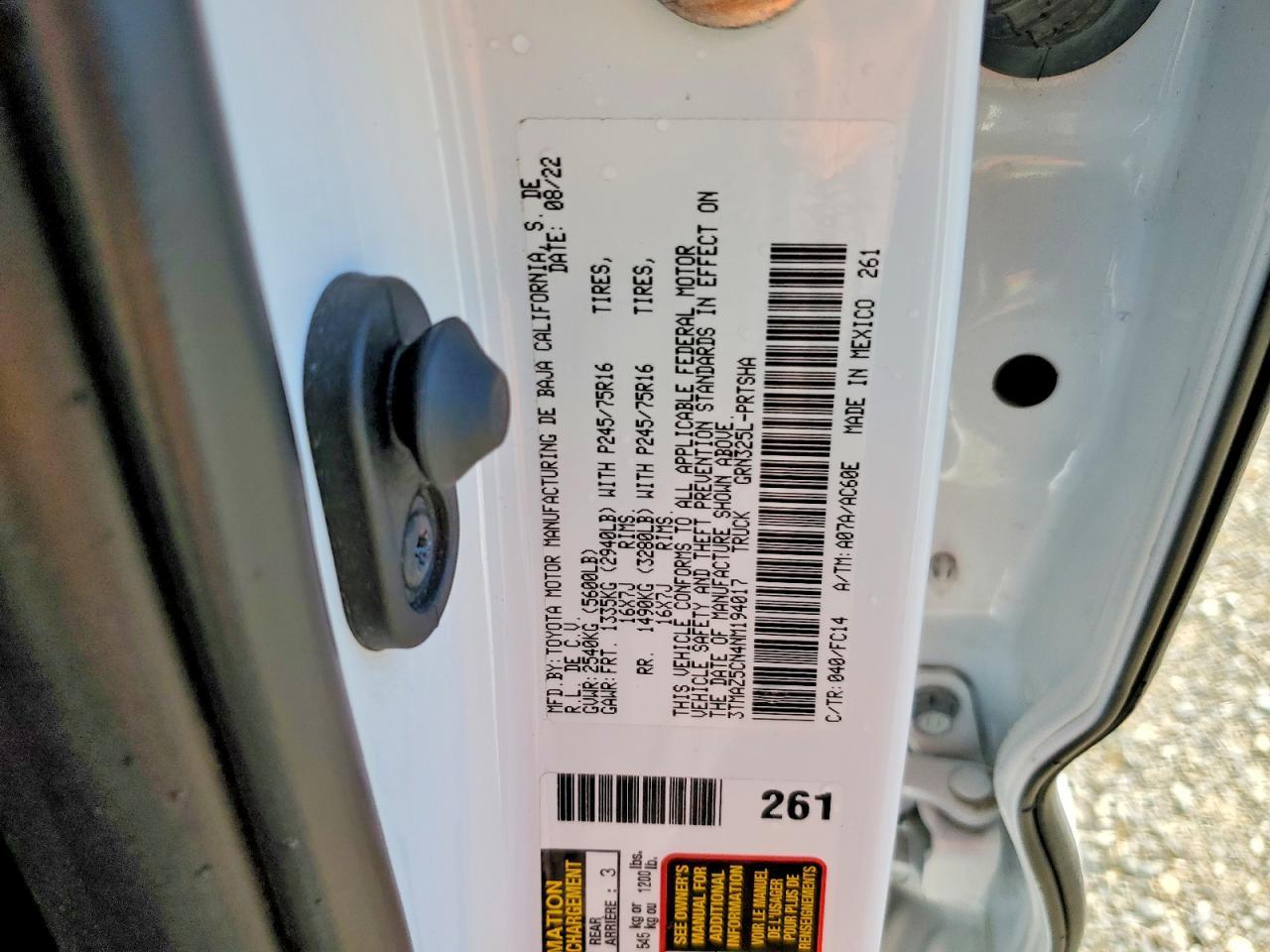 2022 Toyota Tacoma SR5 V6