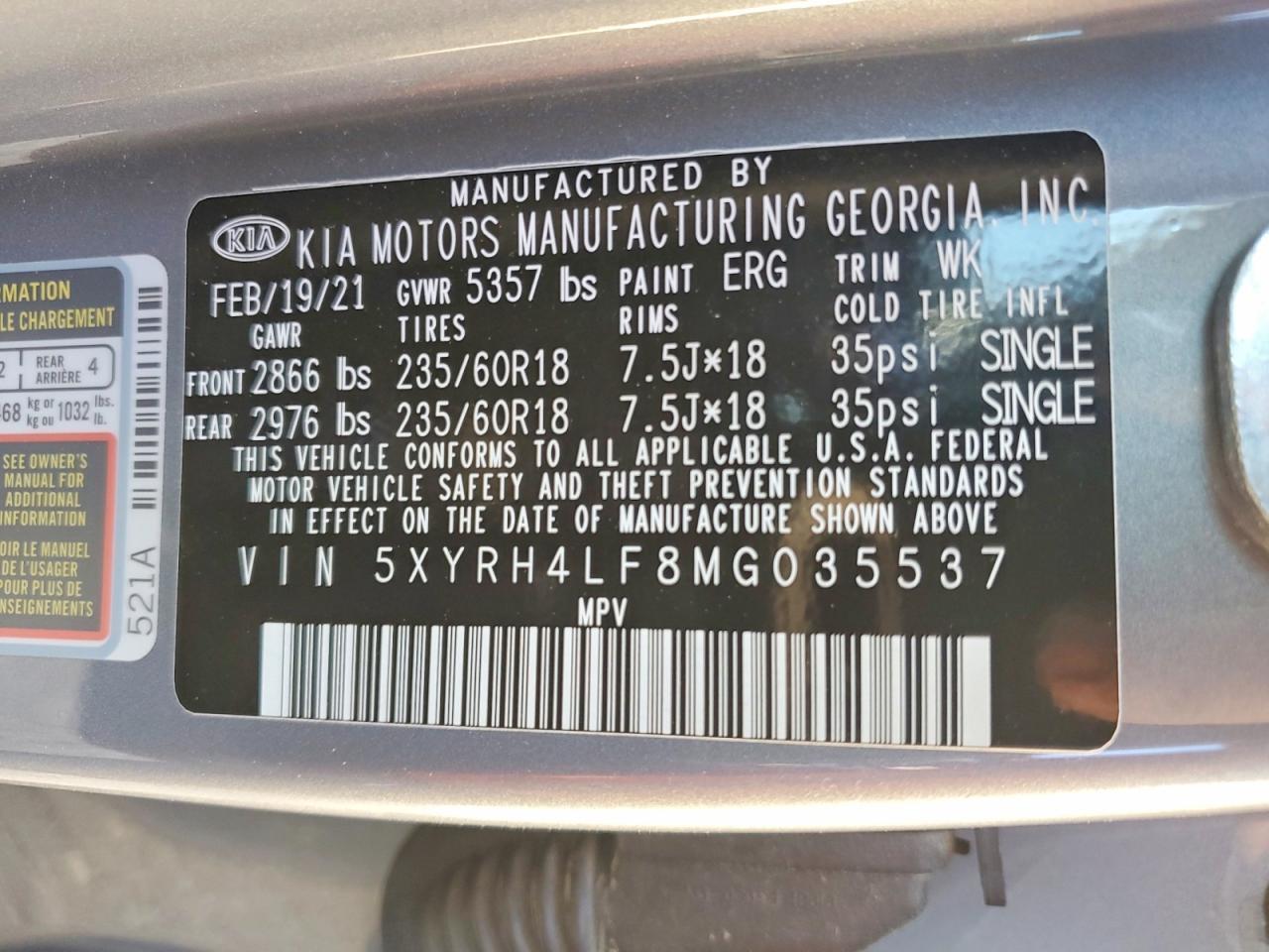 2021 KIA Sorento ex