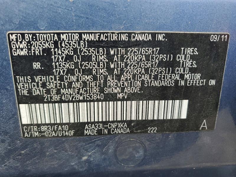 2011 Toyota Rav4 Base