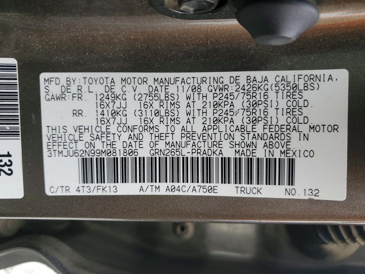 2009 Toyota Tacoma Prerunner V6