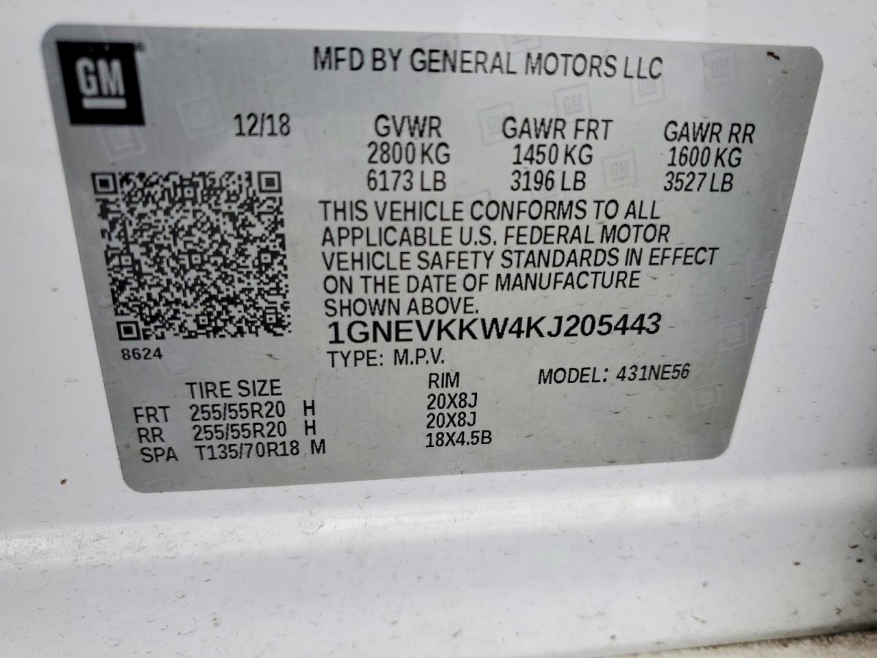 2019 Chev Traverse