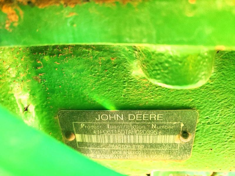 2010 John Deere 6115D Mfwd Tractor