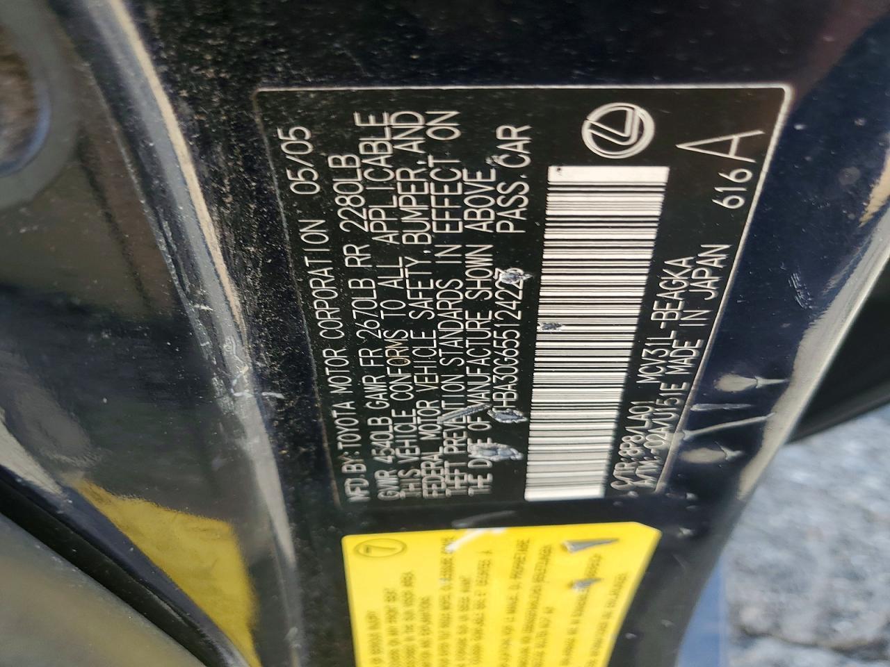 2005 Lexus Es 330 Base