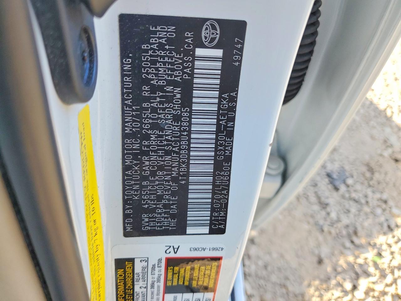 2011 Toyota Avalon Base