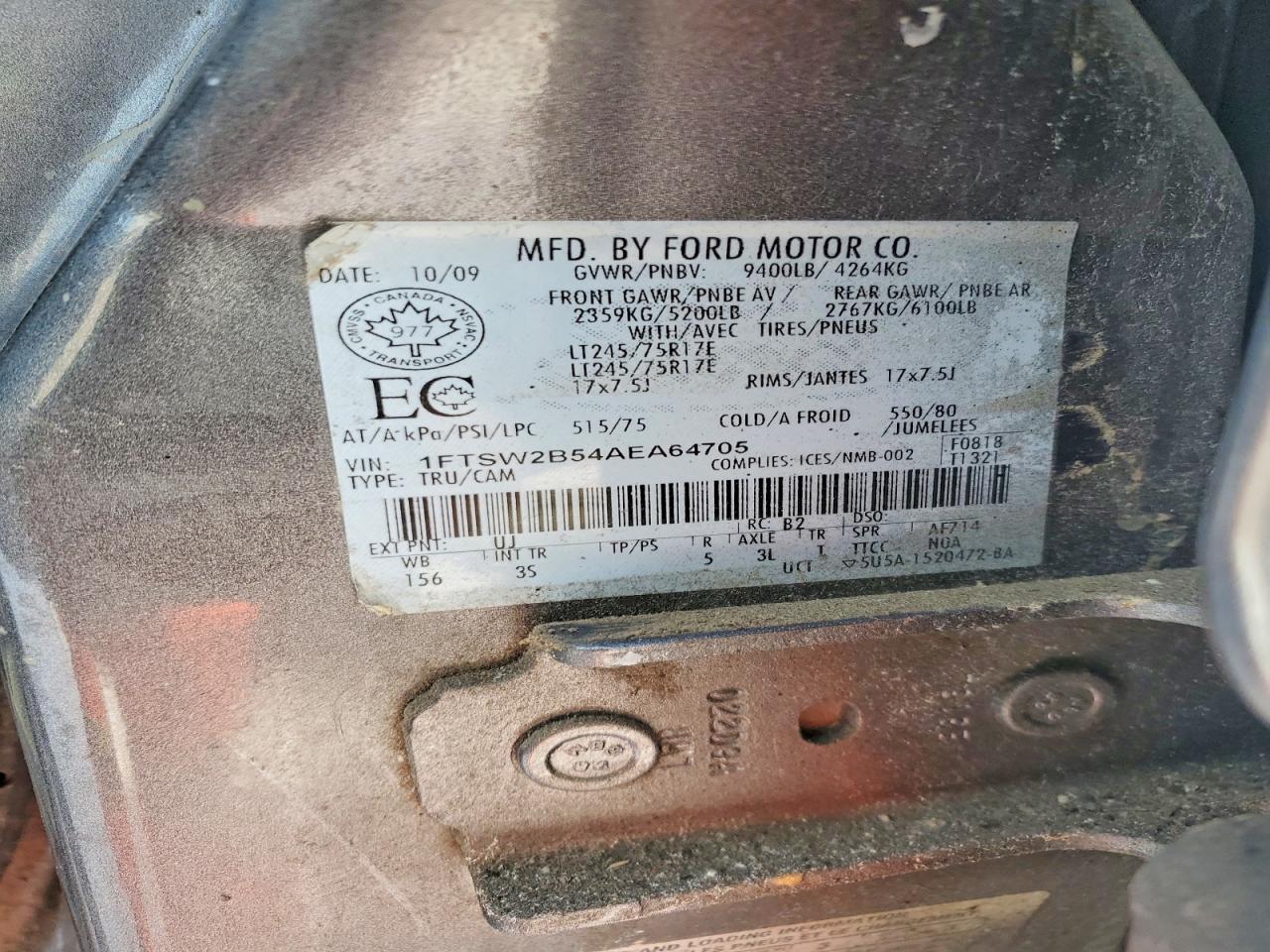 2010 Ford F-250 3/4 TON