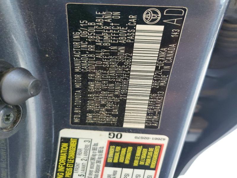 2015 Toyota Corolla le