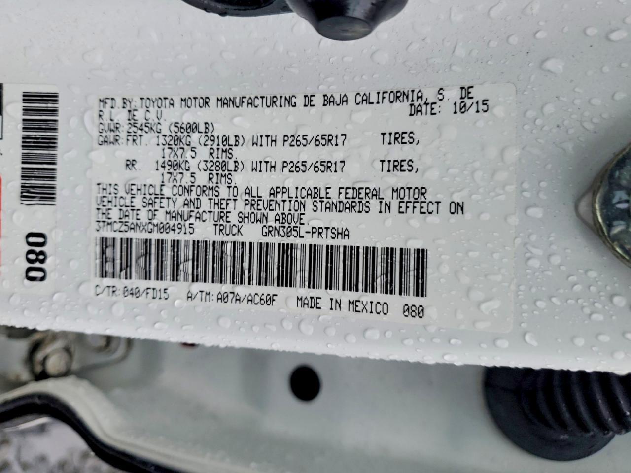 2016 Toyota Tacoma TRD Sport