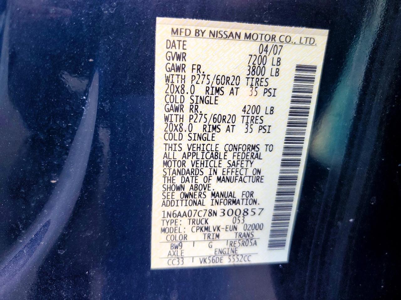 2008 Nissan Titan XE