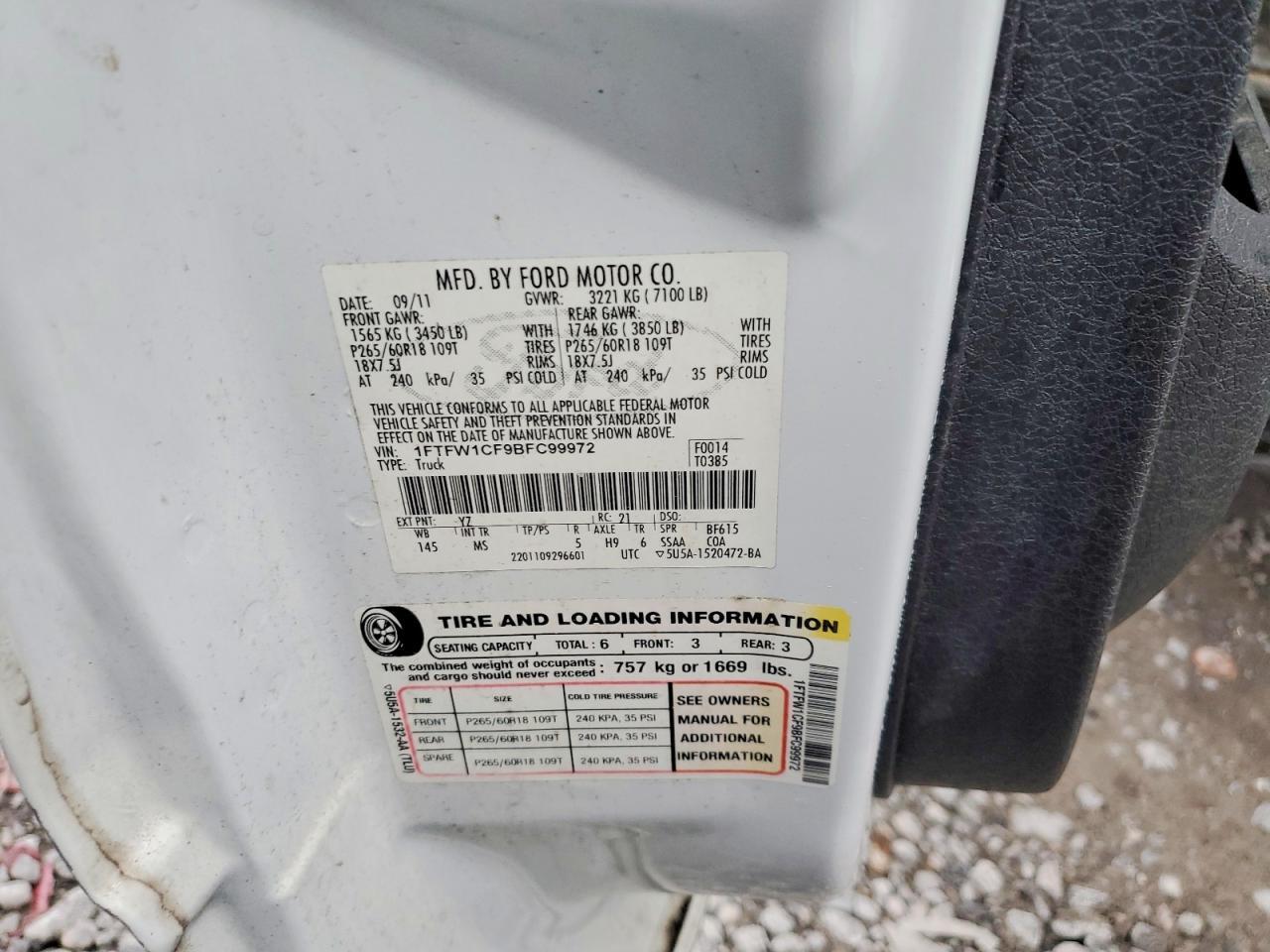 2011 Ford F150 Supercrew