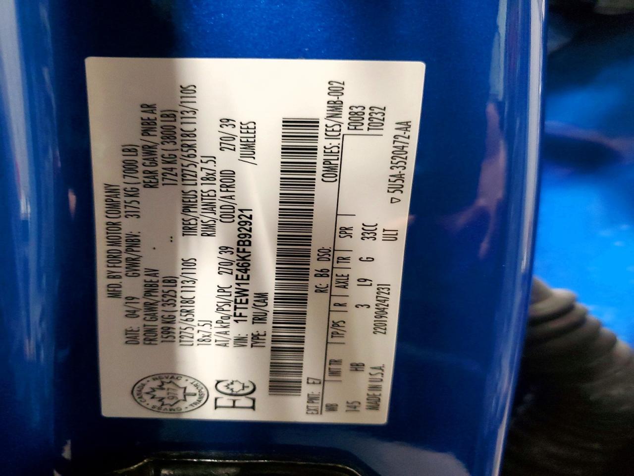 2019 Ford F150 Supercrew
