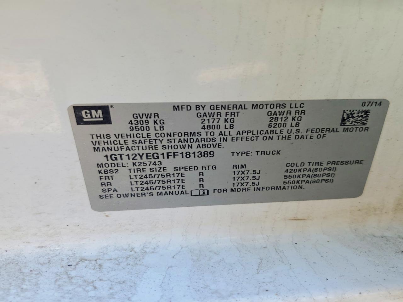 2015 GMC Sierra K2500 SLE