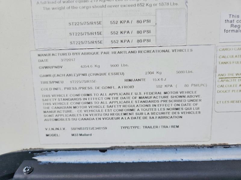 2018 Heartland Mallard Camper