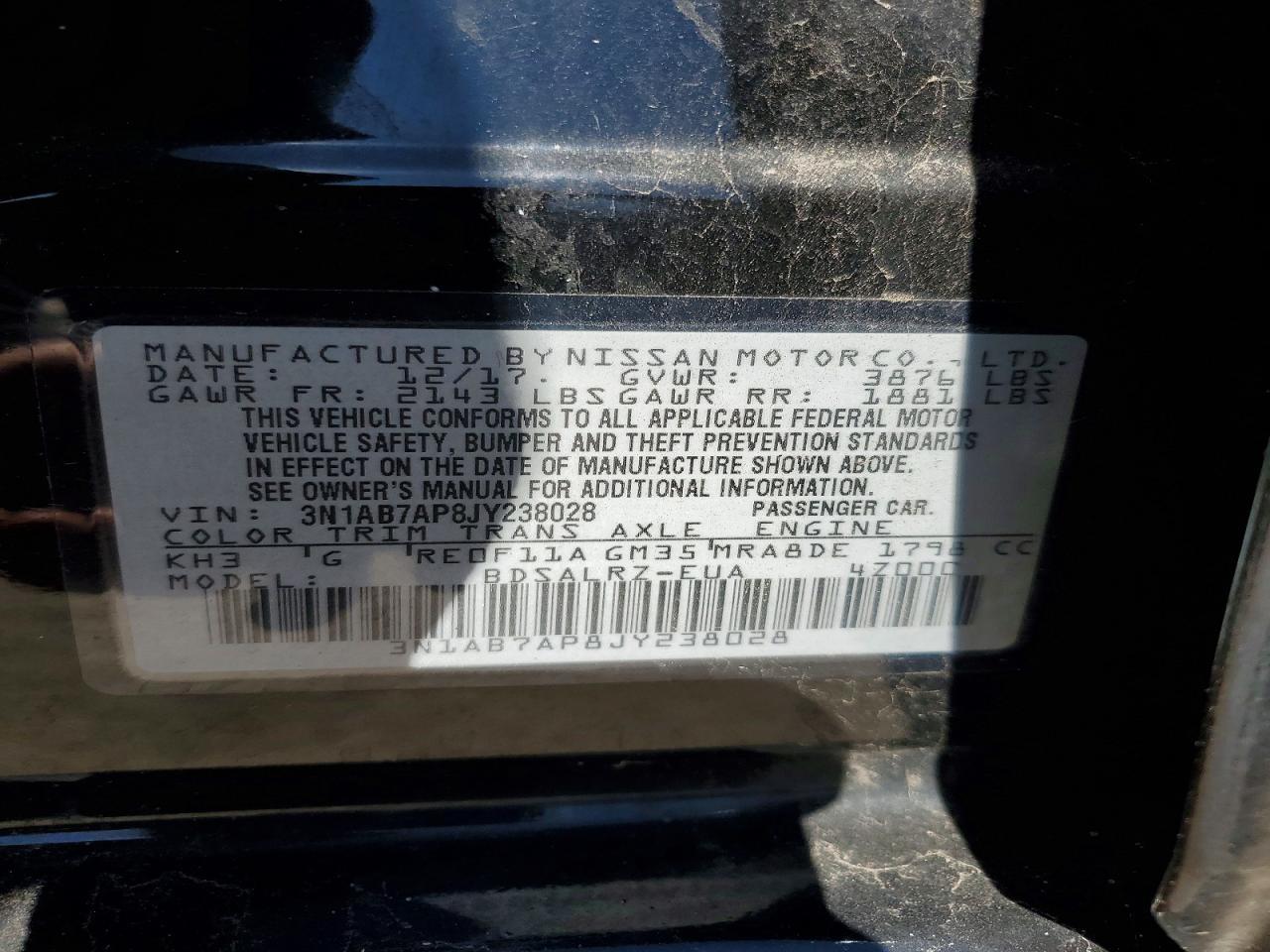 2018 Nissan Sentra sr