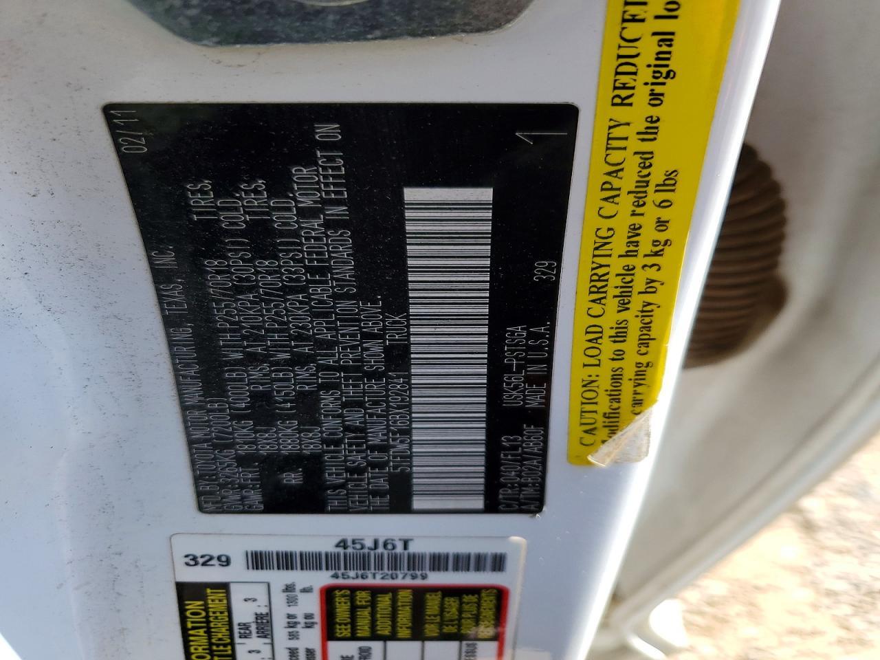 2011 Toyota Tundra Grade