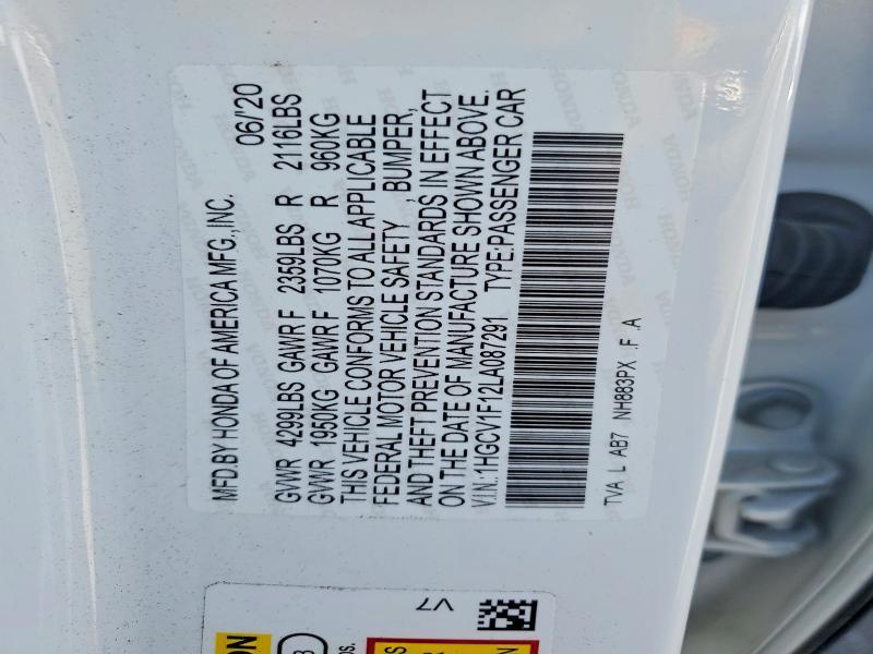 2020 Honda Accord lx