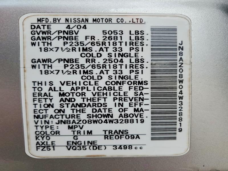 2004 Nissan Murano sl