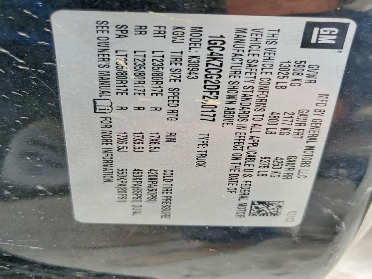 2013 Chevrolet Silverado K3500