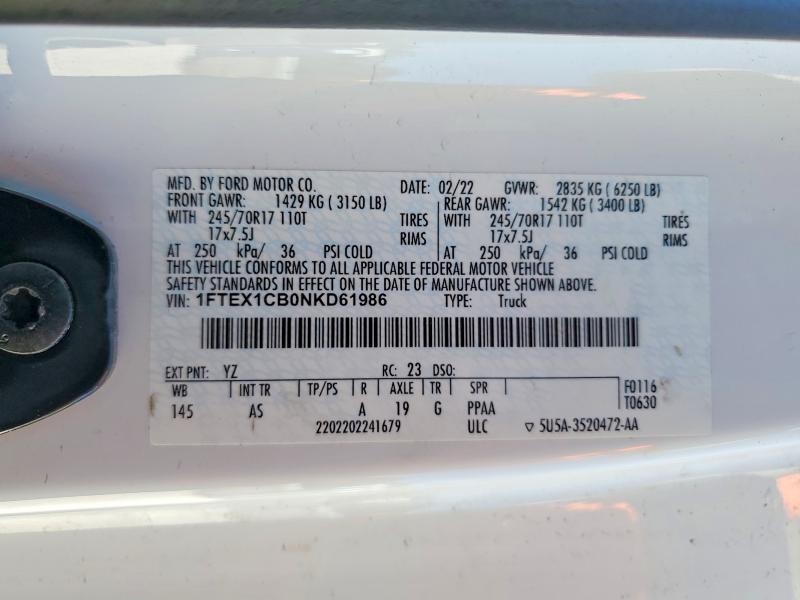 2022 Ford F150 Super Cab