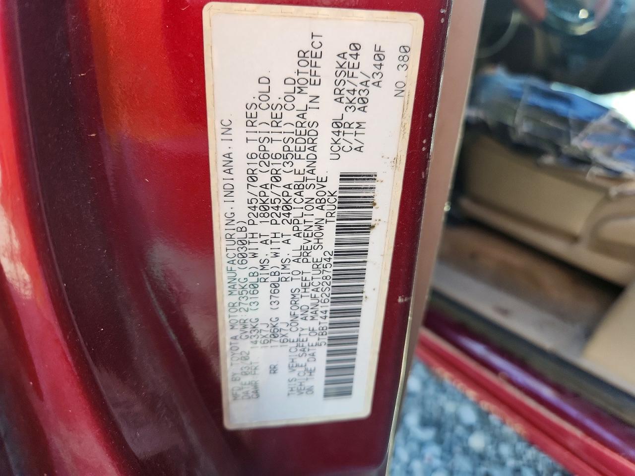 2002 Toyota Tundra SR5 V8