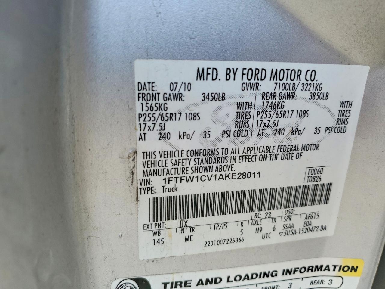 2010 Ford F150 Supercrew