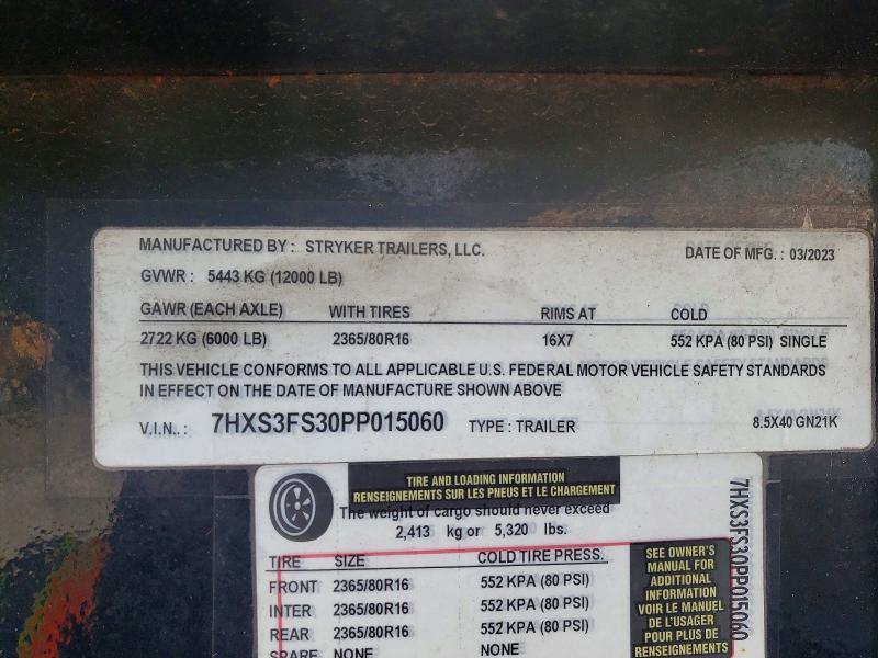 2023 Stryker 8.5X40 GN21K Equipment Trailer