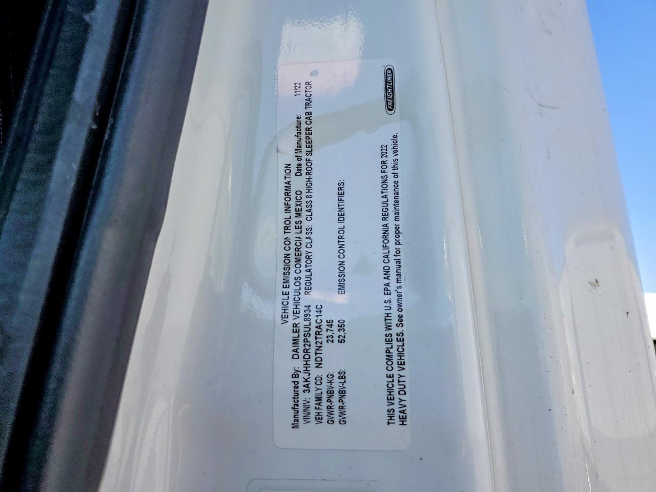 2023 Freigliner 2023 Freightliner Cascadia 126 Semi Truck