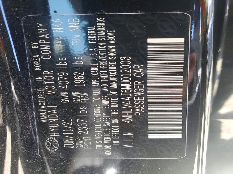 2021 Hyundai Elantra Hybrid Blue