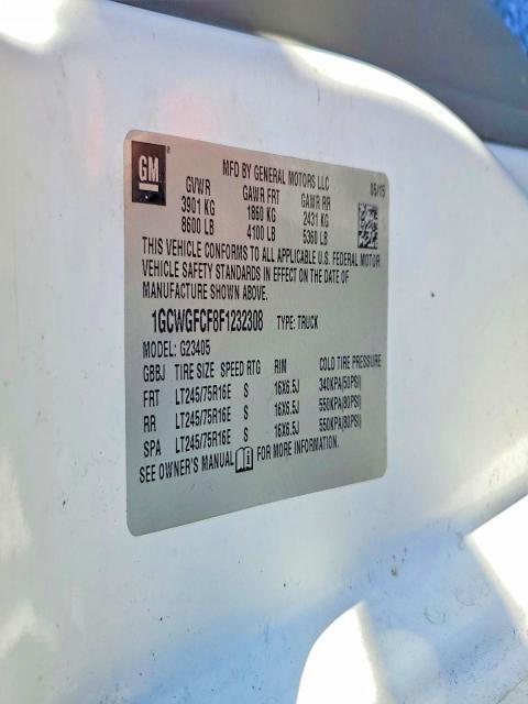 2015 Chev Rolet Express 2500 Utility / Service van