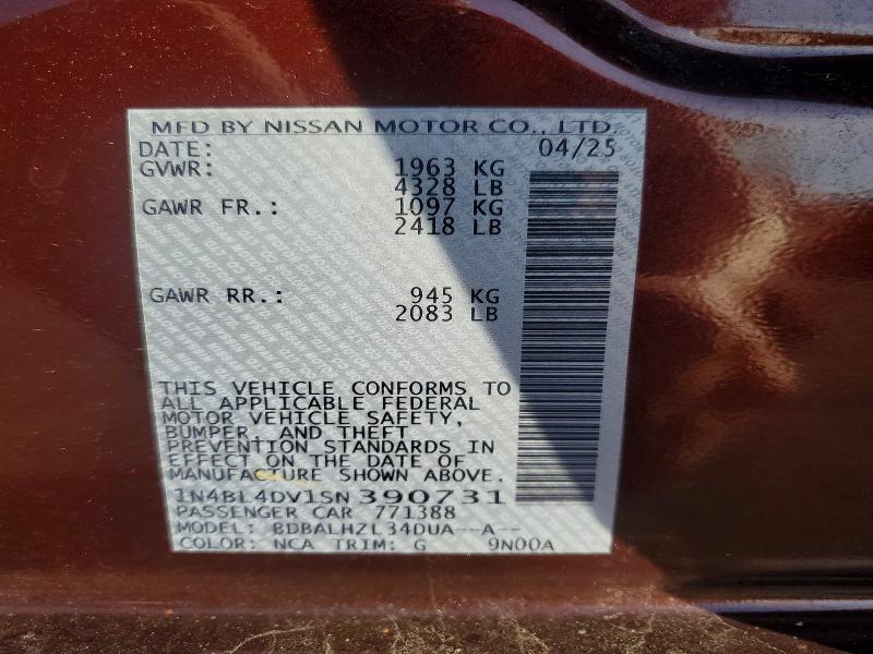 2025 Nissan Altima 2.5 sv