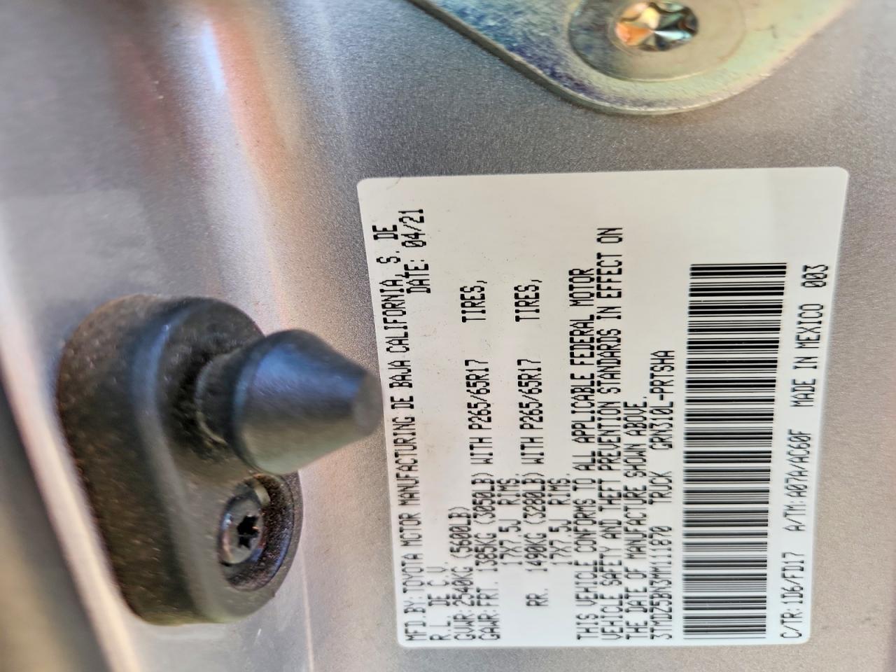2021 Toyota Tacoma TRD Sport