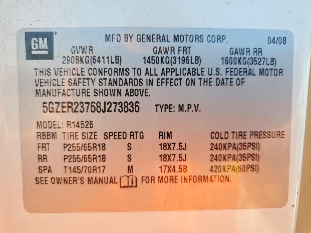 2008 Saturn Outlook xr