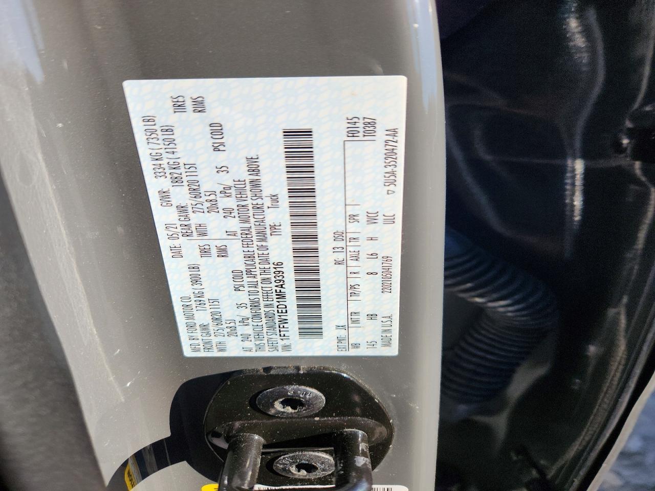 2021 Ford F150 Supercrew