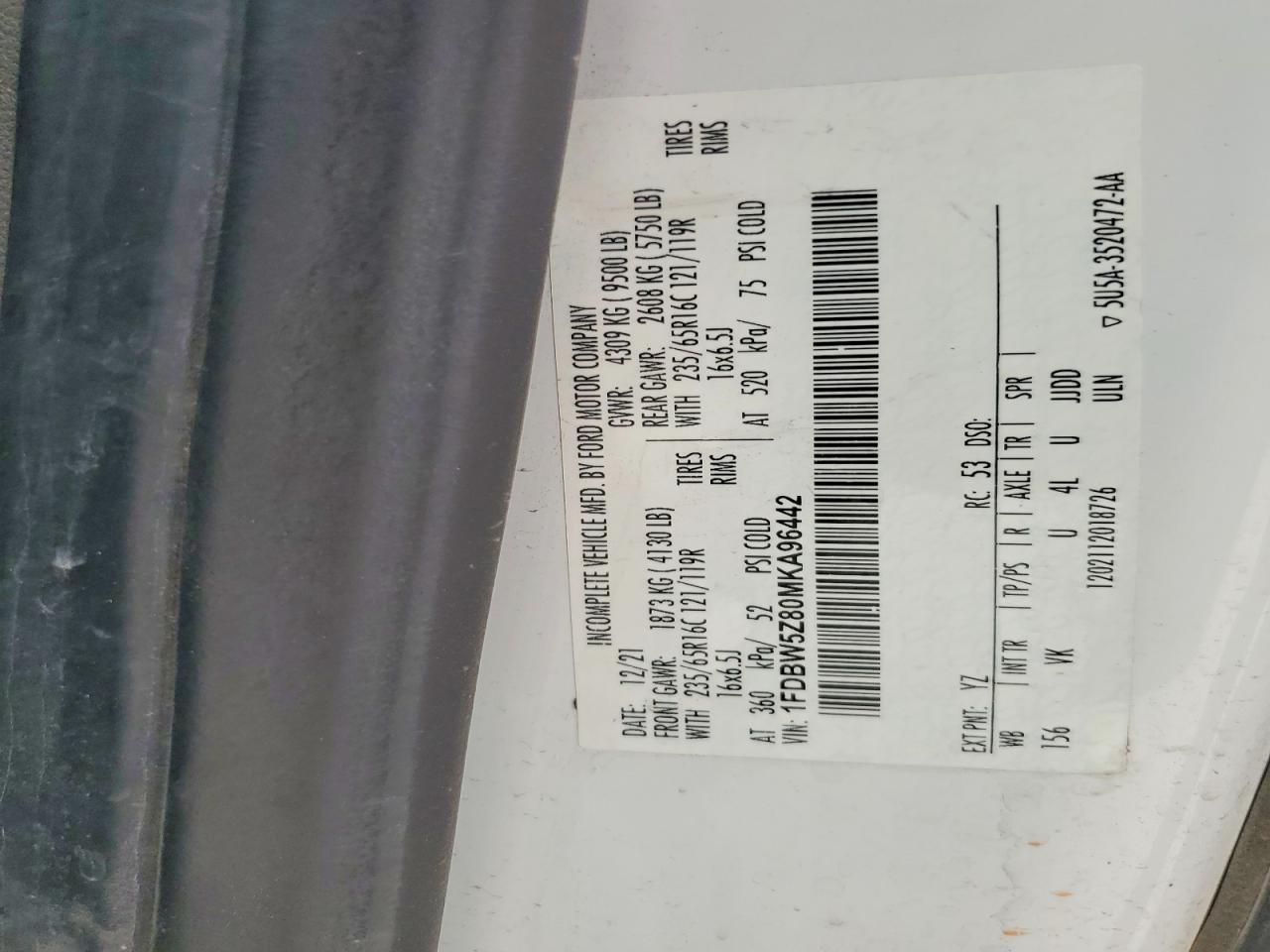 2021 Ford Transit Delivery Truck