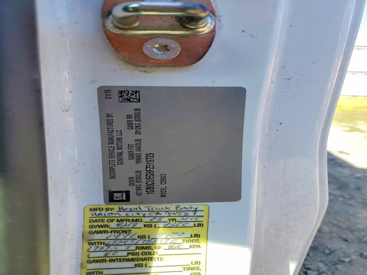 2015 Chevrolet Silverado Utility / Service Truck