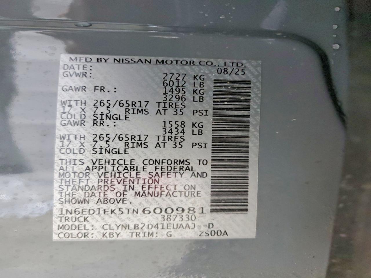 2026 Nissan Frontier SV