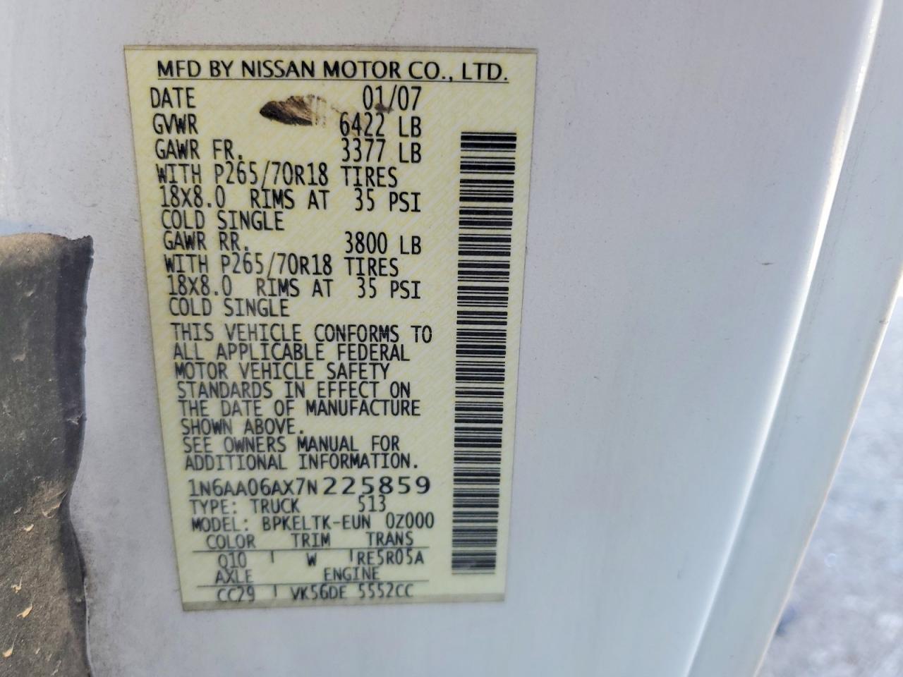 2007 Nissan Titan XE