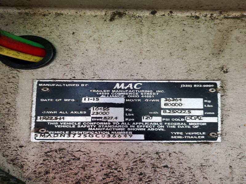 2016 Mac Trailer Manufacturing Trailers