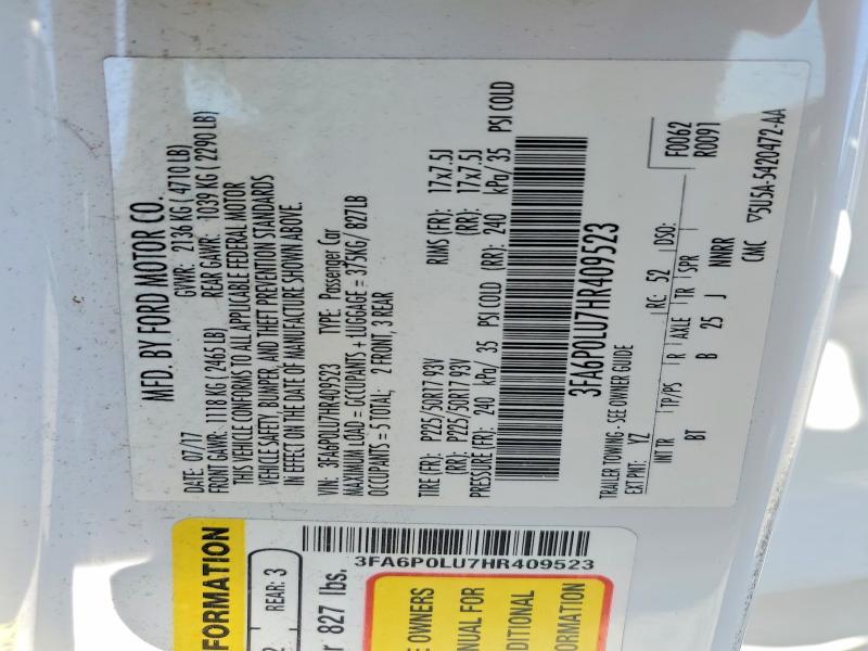 2017 Ford Fusion se Hybrid