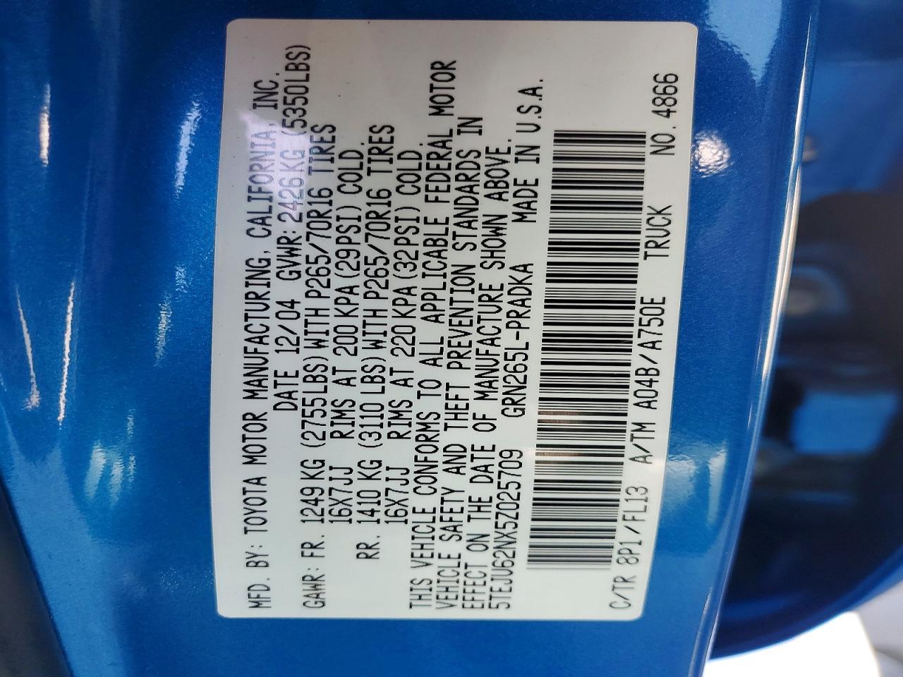 2005 Toyota Tacoma Prerunner V6