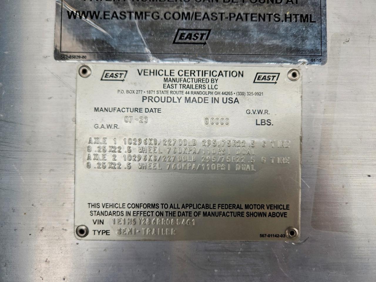 2024 East Manufacturing Flatbed Trailer
