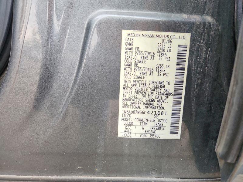 2006 Nissan Frontier SE